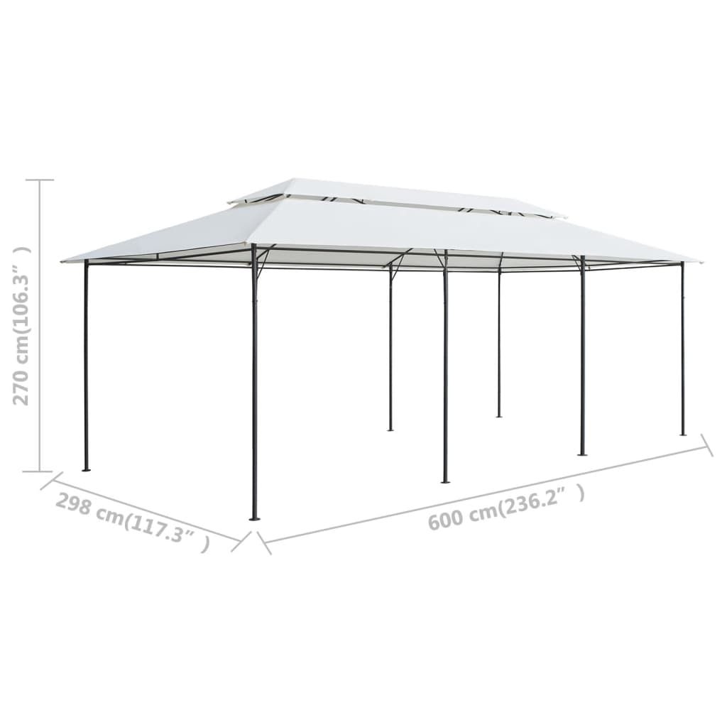 Pavilion, Alb, 600 X 298 X 270 Cm, 180G/M²
