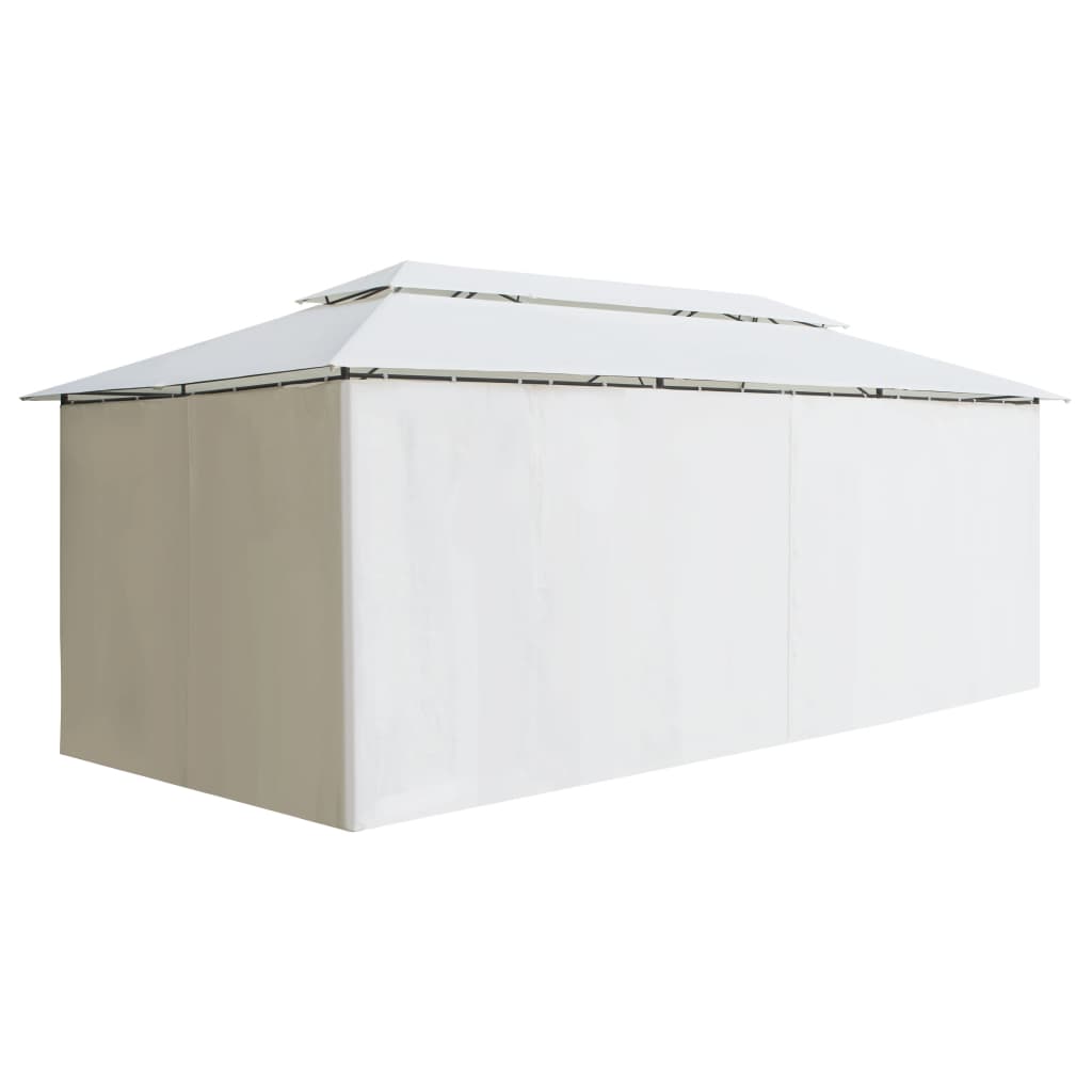 Pavilion Cu Perdele, Alb, 600 X 298 X 270 Cm, 180G/M²