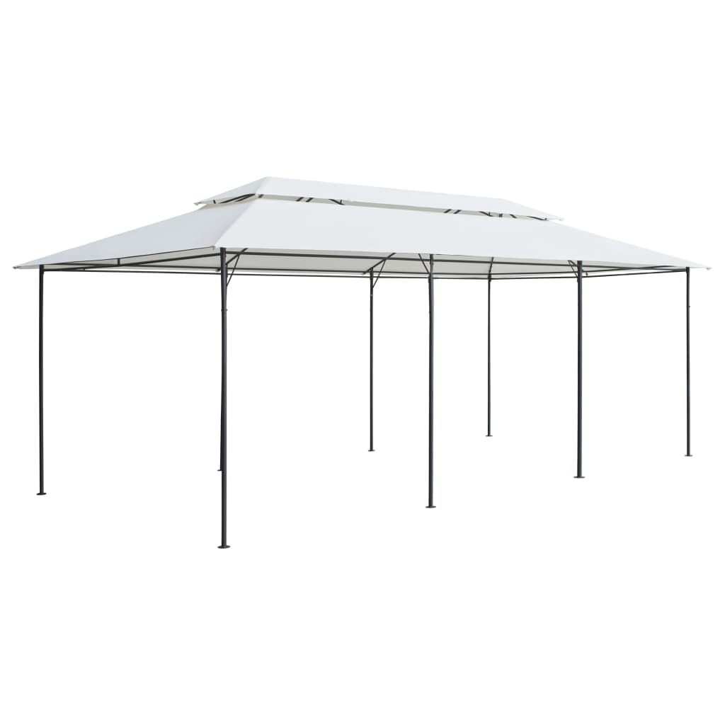 Pavilion Cu Perdele, Alb, 600 X 298 X 270 Cm, 180G/M²
