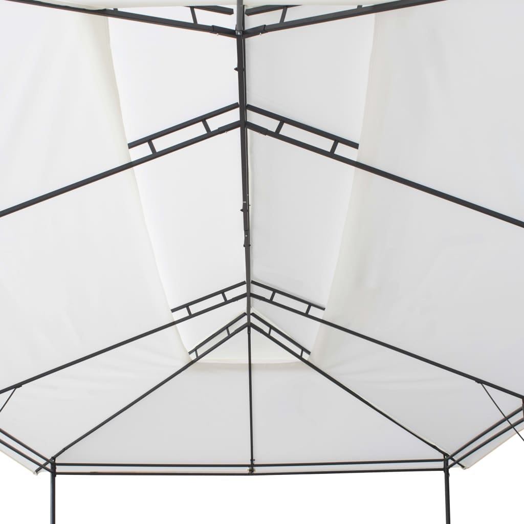 Pavilion Cu Perdele, Alb, 600 X 298 X 270 Cm, 180G/M²