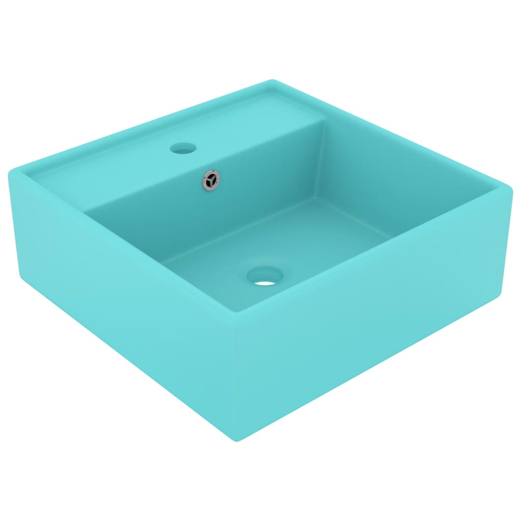 Chiuvetă Lux Preaplin Verde Mat 41X41 Cm Ceramică Pătrat