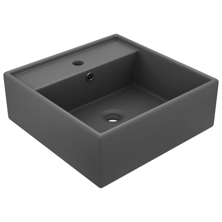 Chiuvetă Lux Preaplin Verde Mat 41X41 Cm Ceramică Pătrat