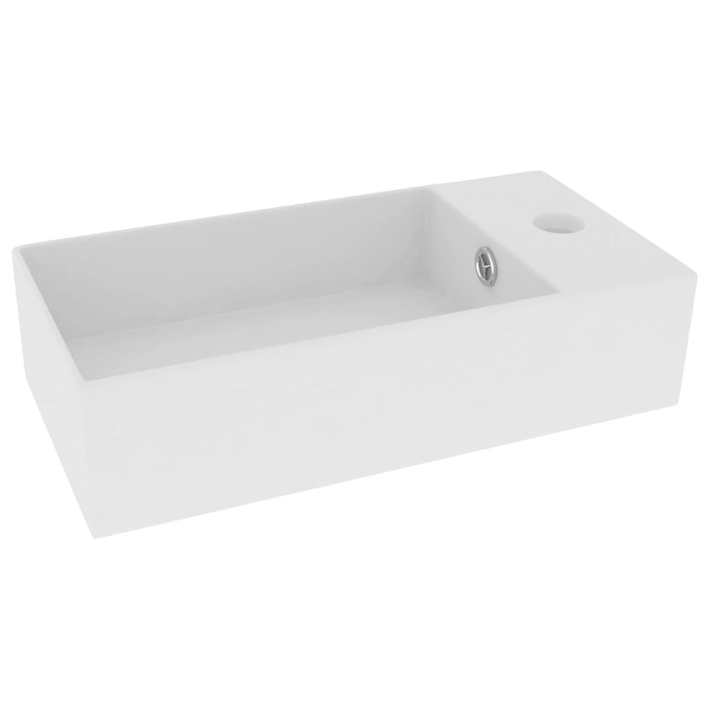 Chiuvetă De Baie Cu Preaplin, Mat, Ceramică