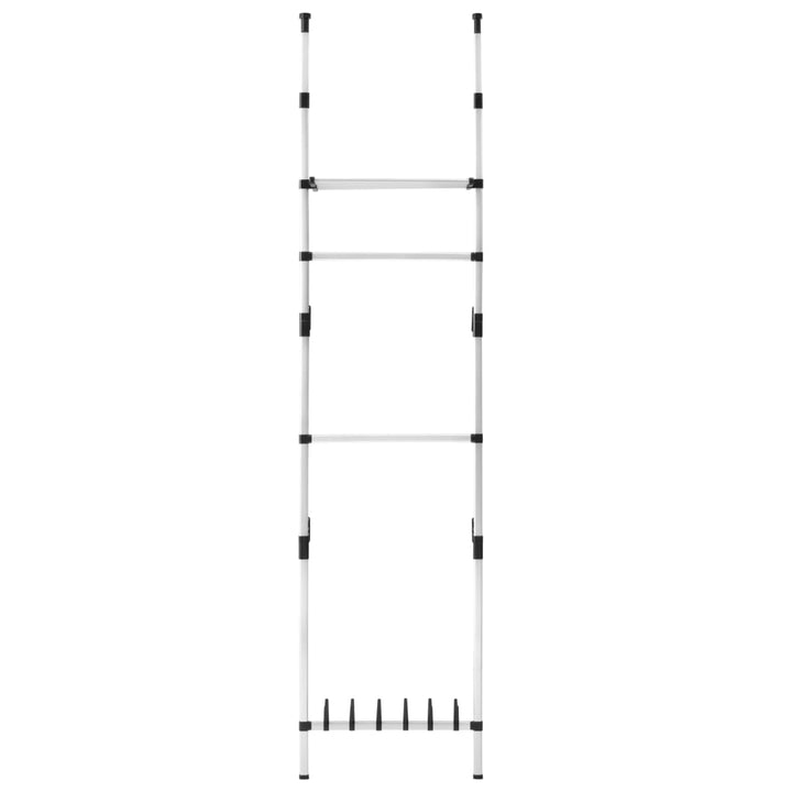 Sistem Șifonier Telescopic, Cu Bare Și Raft, Aluminiu