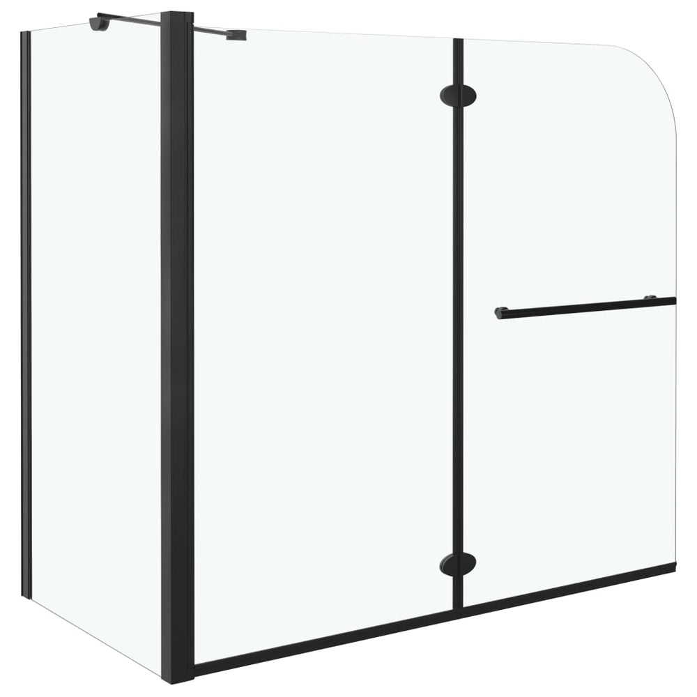 Cabină De Duș Dublu-Pliabilă, Negru, 120X68X130 Cm, Esg