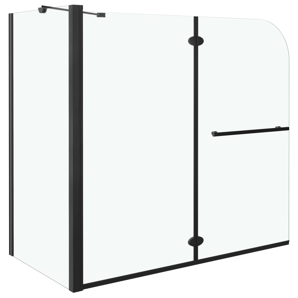 Cabină De Duș Dublu-Pliabilă, Negru, 120X68X130 Cm, Esg