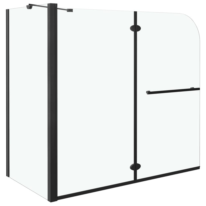 Cabină De Duș Dublu-Pliabilă, Negru, 120X68X130 Cm, Esg