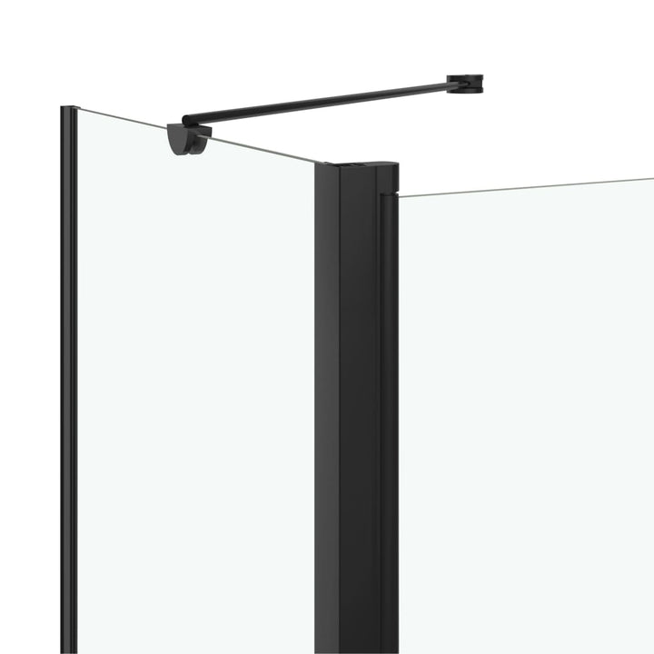 Cabină De Duș Dublu-Pliabilă, Negru, 120X68X130 Cm, Esg