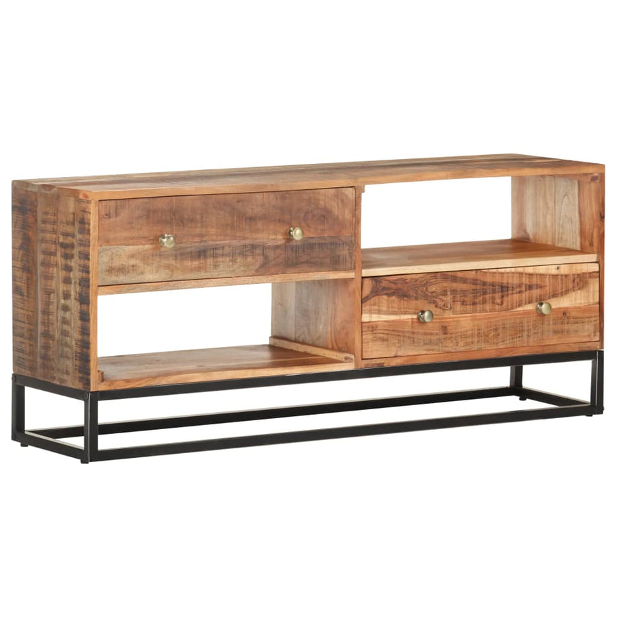 Comodă Tv, 120X30X50 Cm, Lemn De Acacia Nefinisat