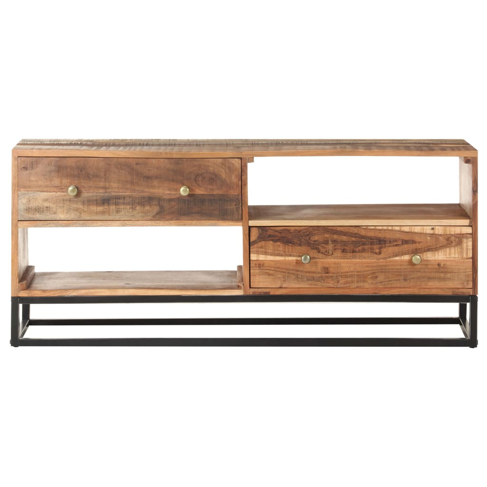 Comodă Tv, 120X30X50 Cm, Lemn De Acacia Nefinisat