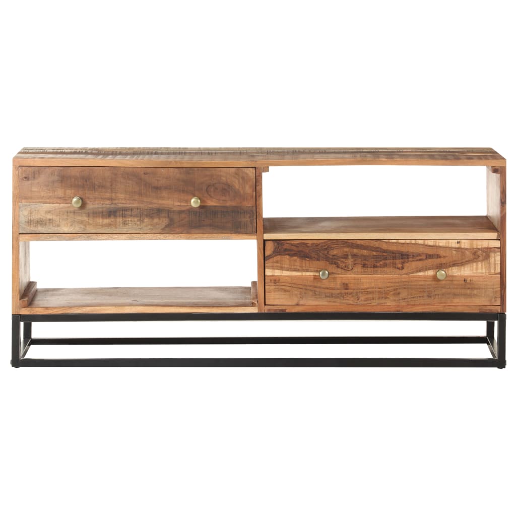 Comodă Tv, 120X30X50 Cm, Lemn De Acacia Nefinisat