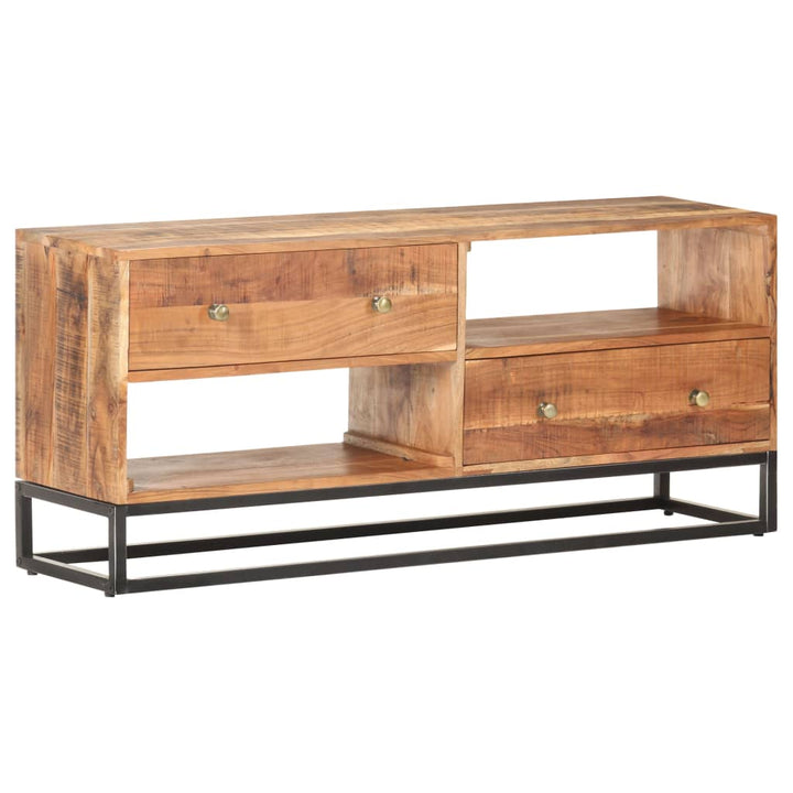 Comodă Tv, 120X30X50 Cm, Lemn De Acacia Nefinisat