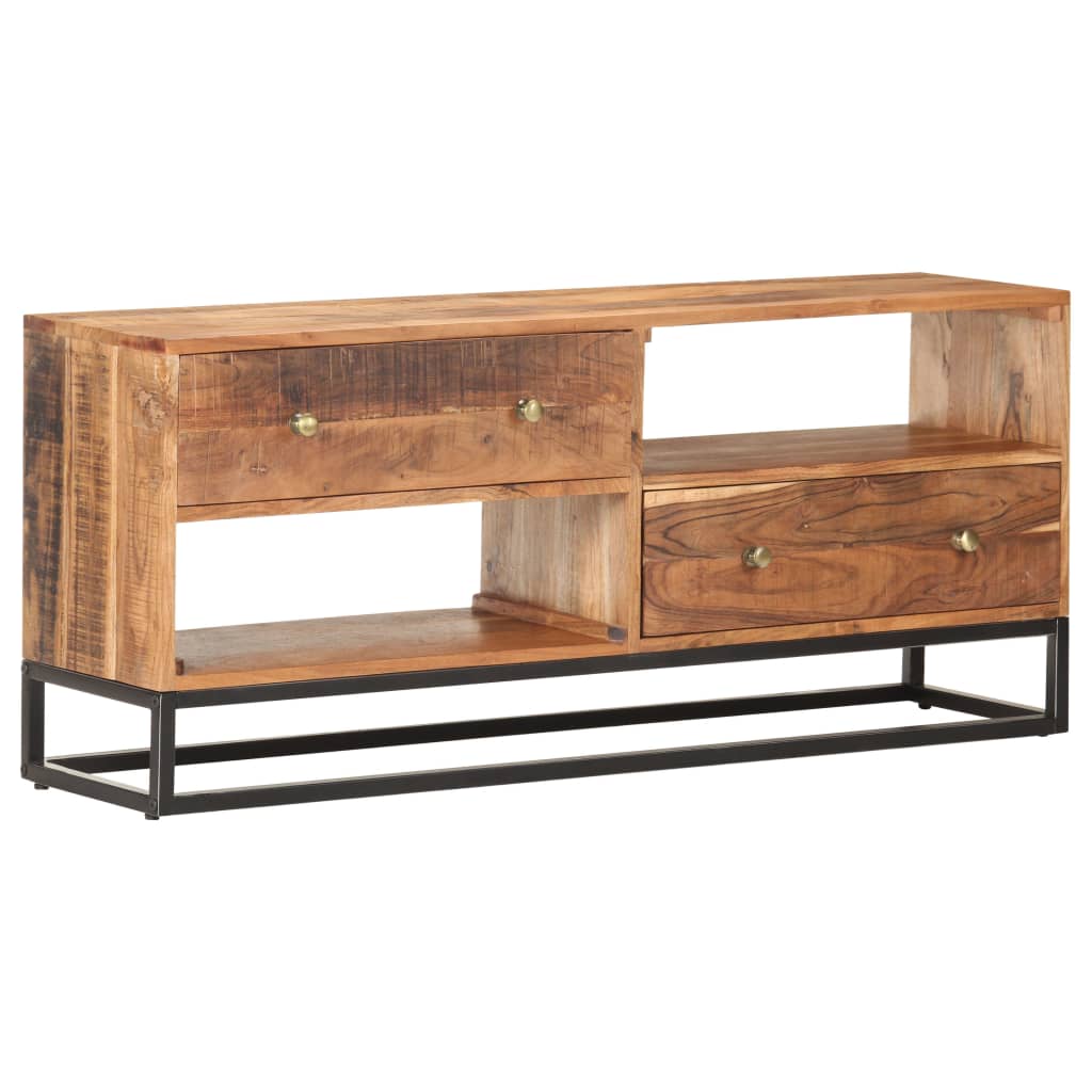 Comodă Tv, 120X30X50 Cm, Lemn De Acacia Nefinisat