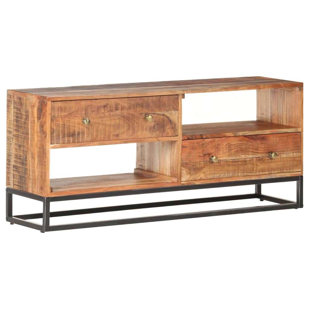 Comodă Tv, 120X30X50 Cm, Lemn De Acacia Nefinisat