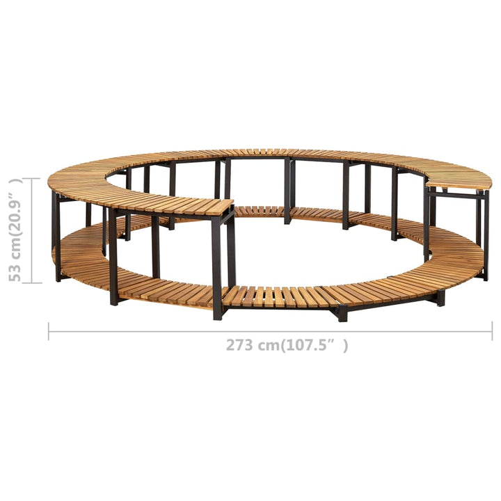 Mobilier De Împrejmuire Spa, 273X53 Cm, Lemn Masiv De Acacia