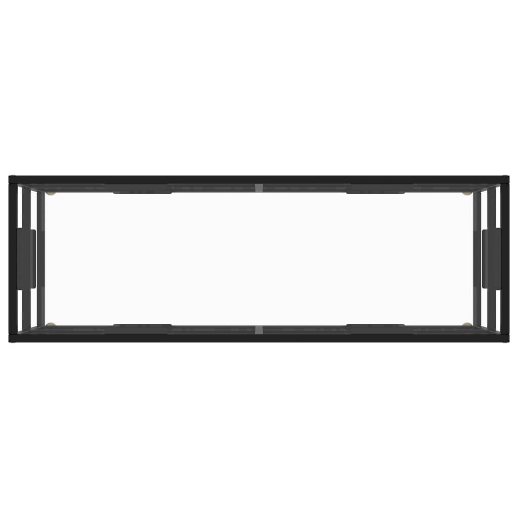 Comodă Tv, Cu Sticlă Securizată, Negru, 120 X 40 X 40 Cm