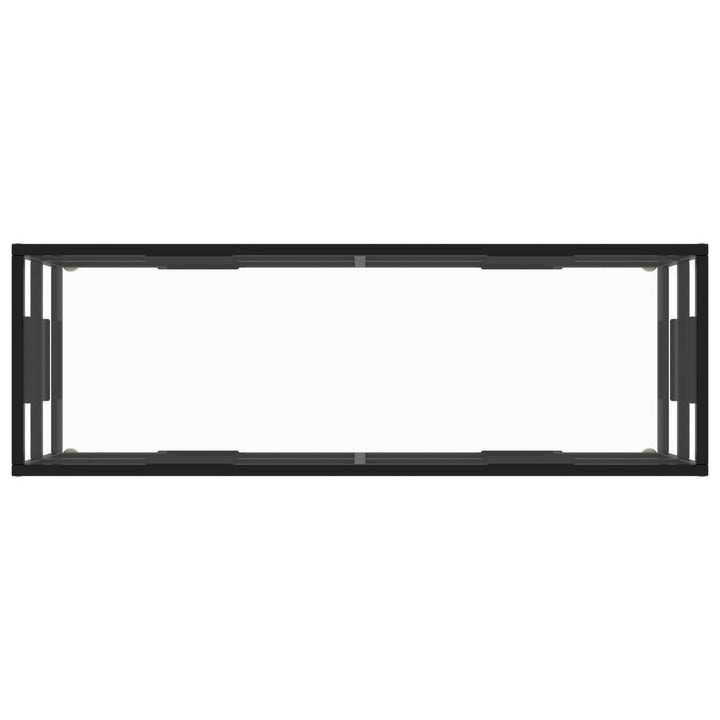 Comodă Tv, Cu Sticlă Securizată, Negru, 120 X 40 X 40 Cm