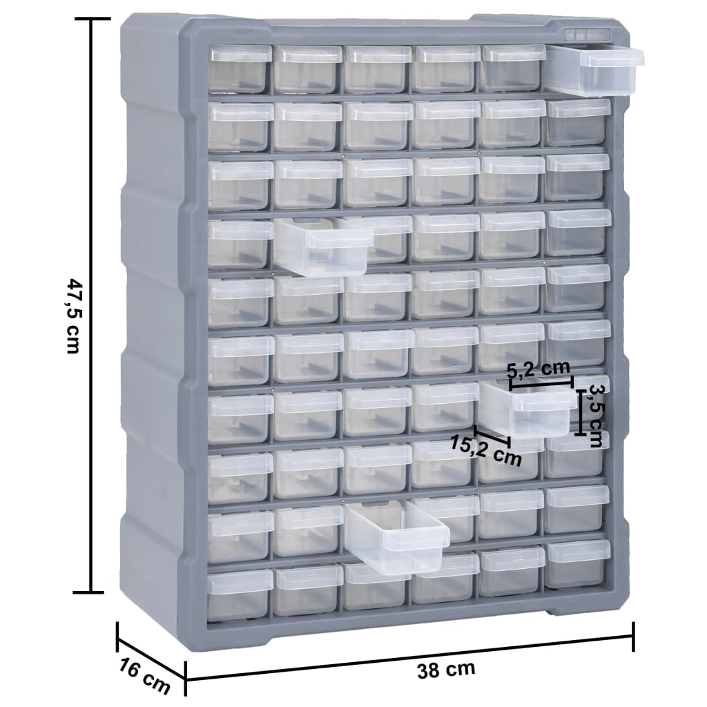 Organizator Cu 60 De Sertare, 38 X 16 X 47,5 Cm