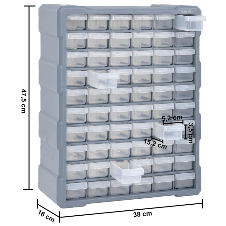 Organizator Cu 60 De Sertare, 38 X 16 X 47,5 Cm