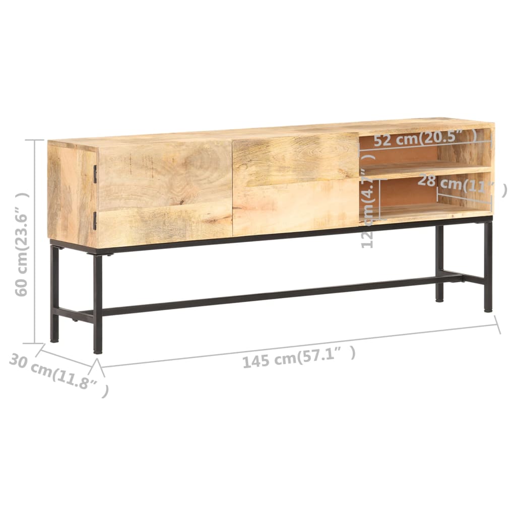 Dulap, 145 X 30 X 60 Cm, Lemn Masiv De Mango