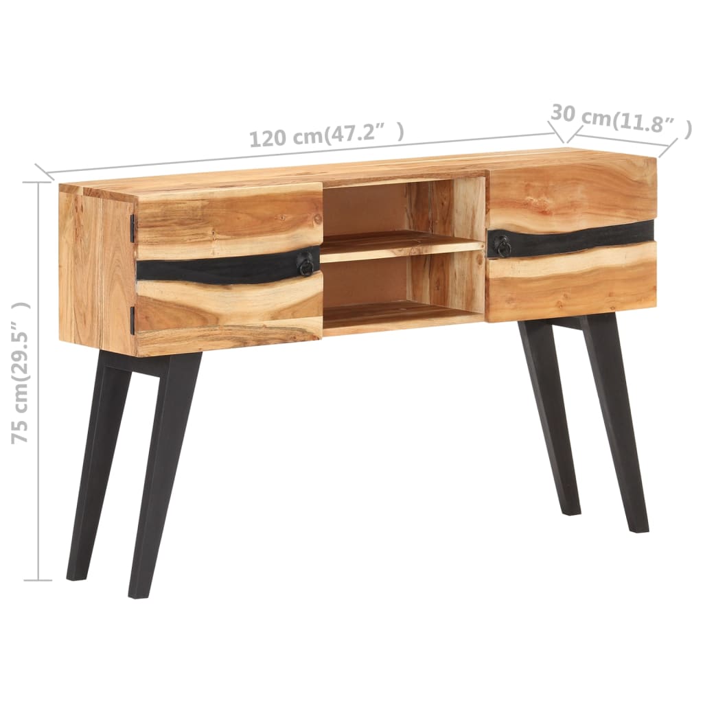 Dulap, 120X30X75 Cm, Lemn Masiv De Acacia