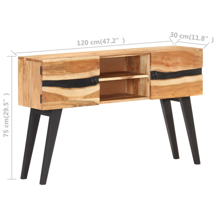 Dulap, 120X30X75 Cm, Lemn Masiv De Acacia