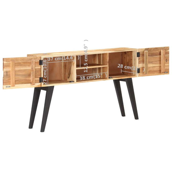 Dulap, 120X30X75 Cm, Lemn Masiv De Acacia