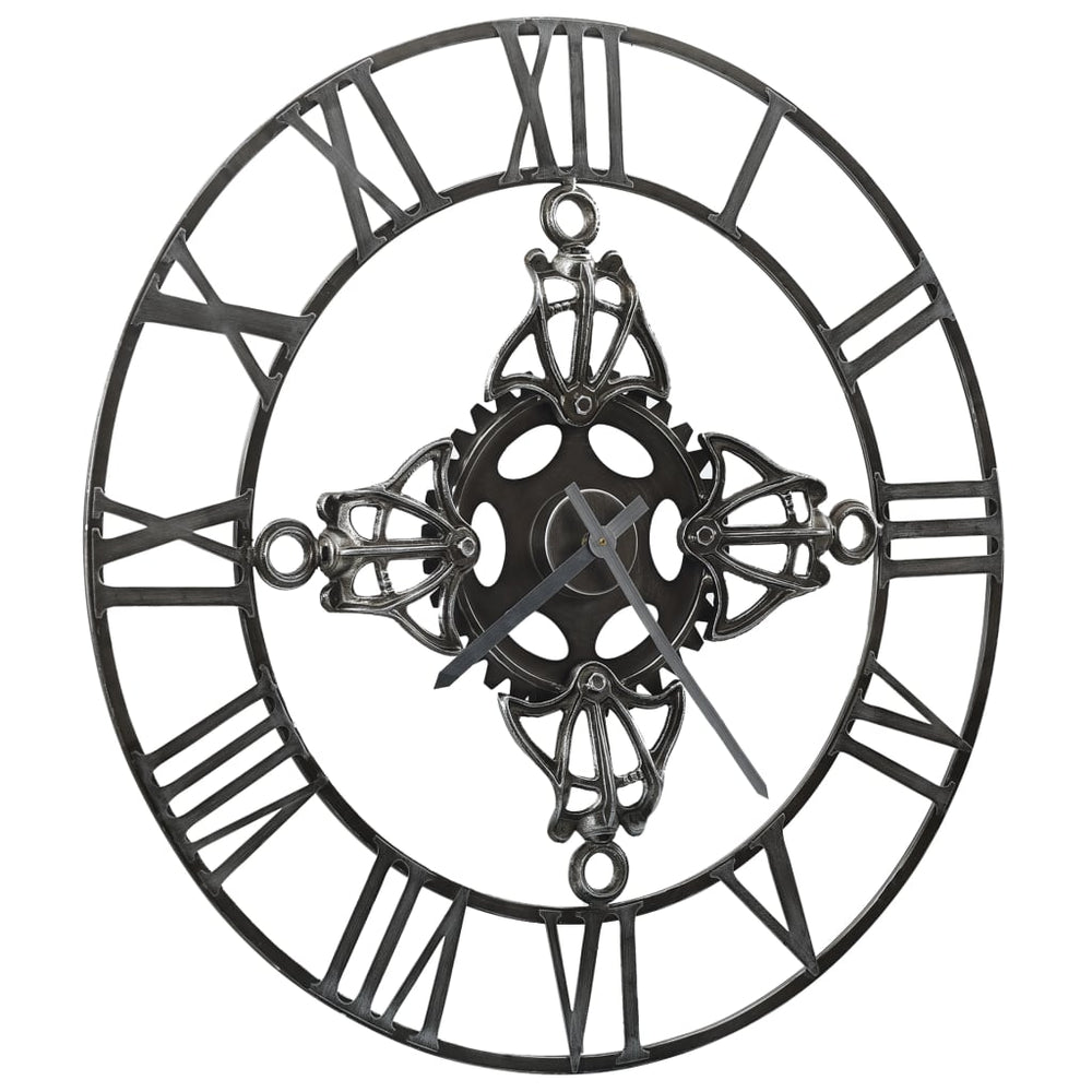 Ceas De Perete, Argintiu, 78 Cm, Metal