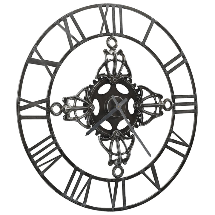 Ceas De Perete, Argintiu, 78 Cm, Metal