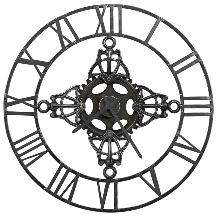 Ceas De Perete, Argintiu, 78 Cm, Metal
