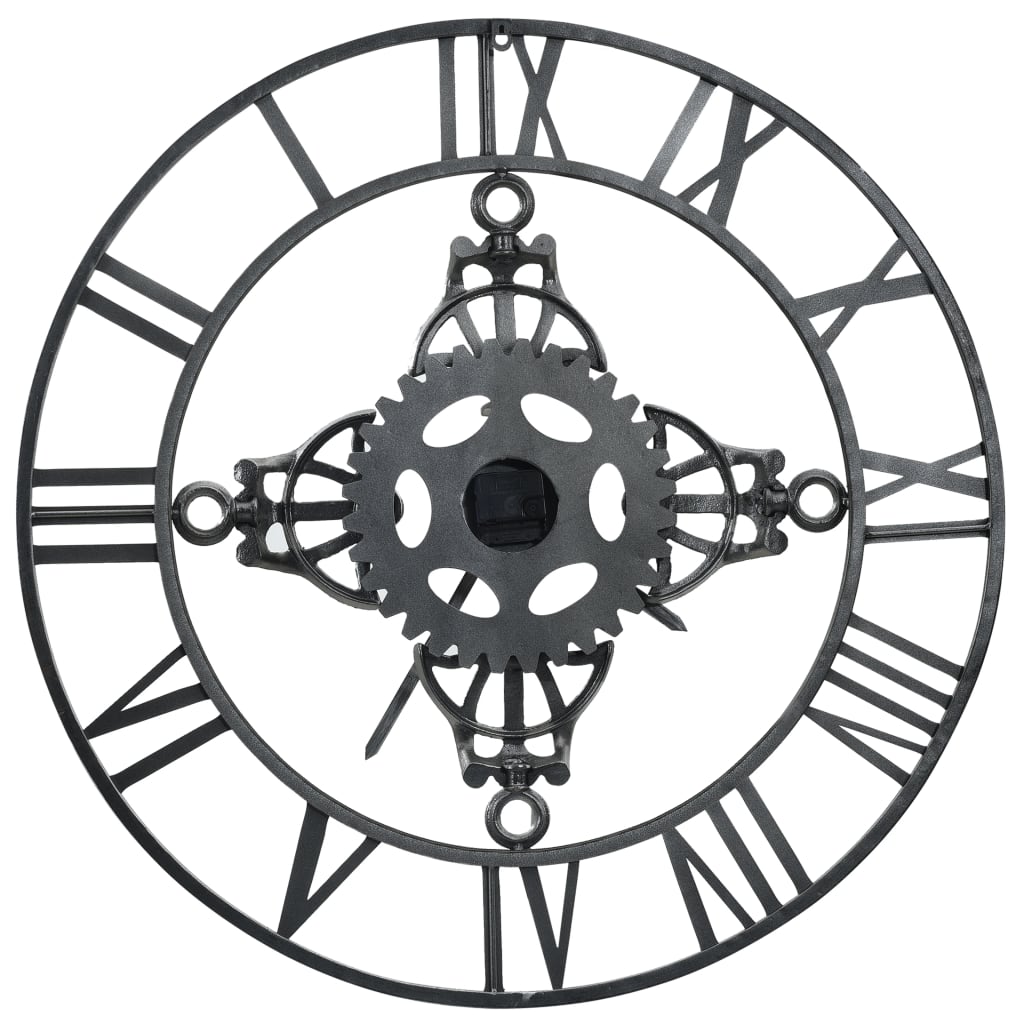 Ceas De Perete, Argintiu, 78 Cm, Metal