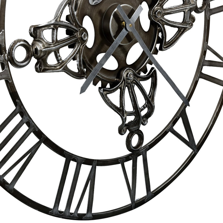 Ceas De Perete, Argintiu, 78 Cm, Metal