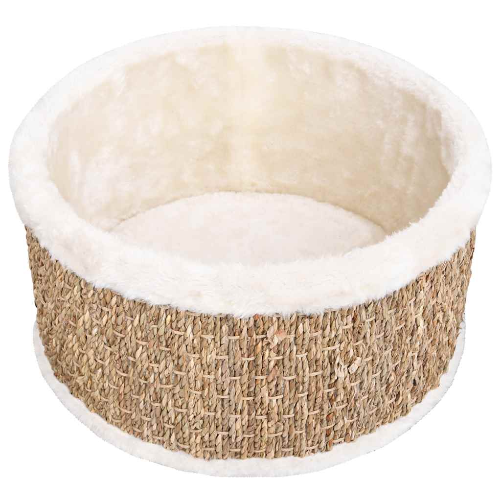 Coș Rotund Pentru Pisici, 36 Cm, Iarbă De Mare