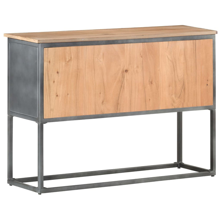Servantă, 100X30X70 Cm, Gri, Lemn Masiv De Acacia