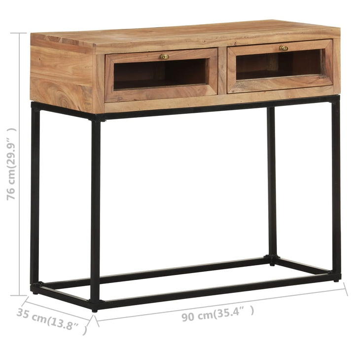 Masă Consolă, 90X35X76 Cm, Lemn Masiv De Acacia