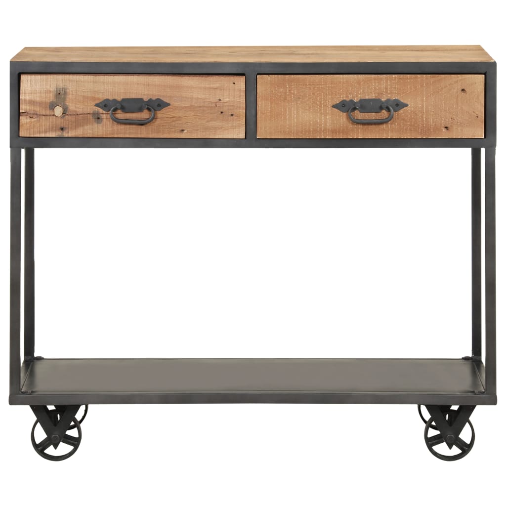 Masă Consolă, 90X35X74 Cm, Lemn Masiv Reciclat