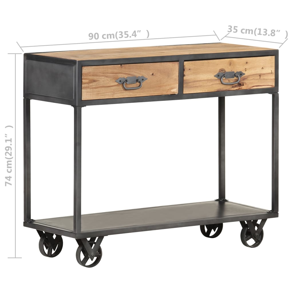 Masă Consolă, 90X35X74 Cm, Lemn Masiv Reciclat