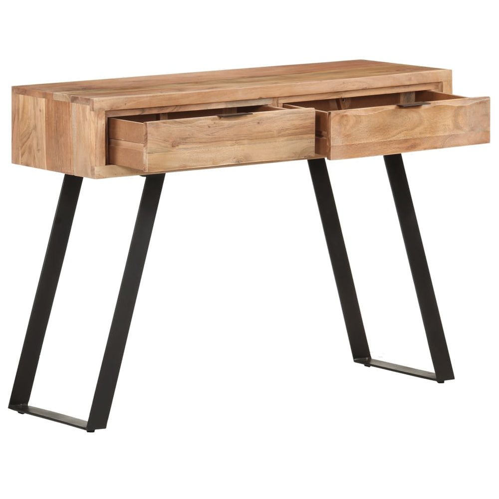 Masă Consolă, 100X35X76 Cm, Lemn Masiv Acacia, Margini Vii