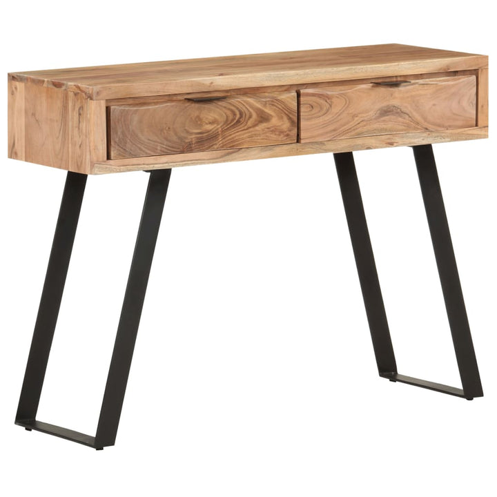 Masă Consolă, 100X35X76 Cm, Lemn Masiv Acacia, Margini Vii