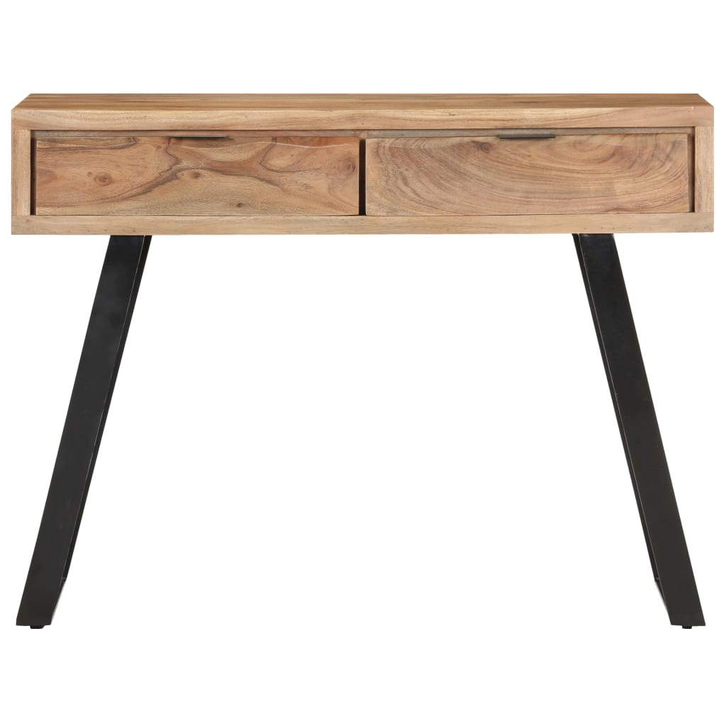 Masă Consolă, 100X35X76 Cm, Lemn Masiv Acacia, Margini Vii