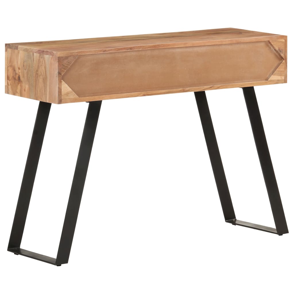 Masă Consolă, 100X35X76 Cm, Lemn Masiv Acacia, Margini Vii