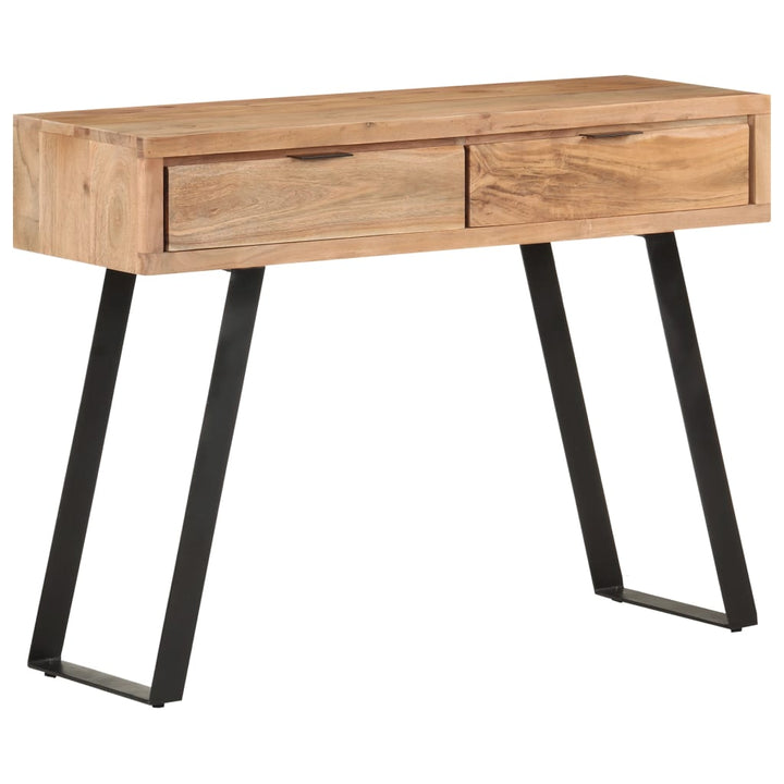 Masă Consolă, 100X35X76 Cm, Lemn Masiv Acacia, Margini Vii