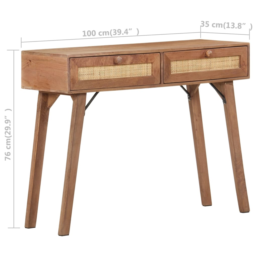 Masă Consolă, 100X35X76 Cm, Lemn Masiv De Mango