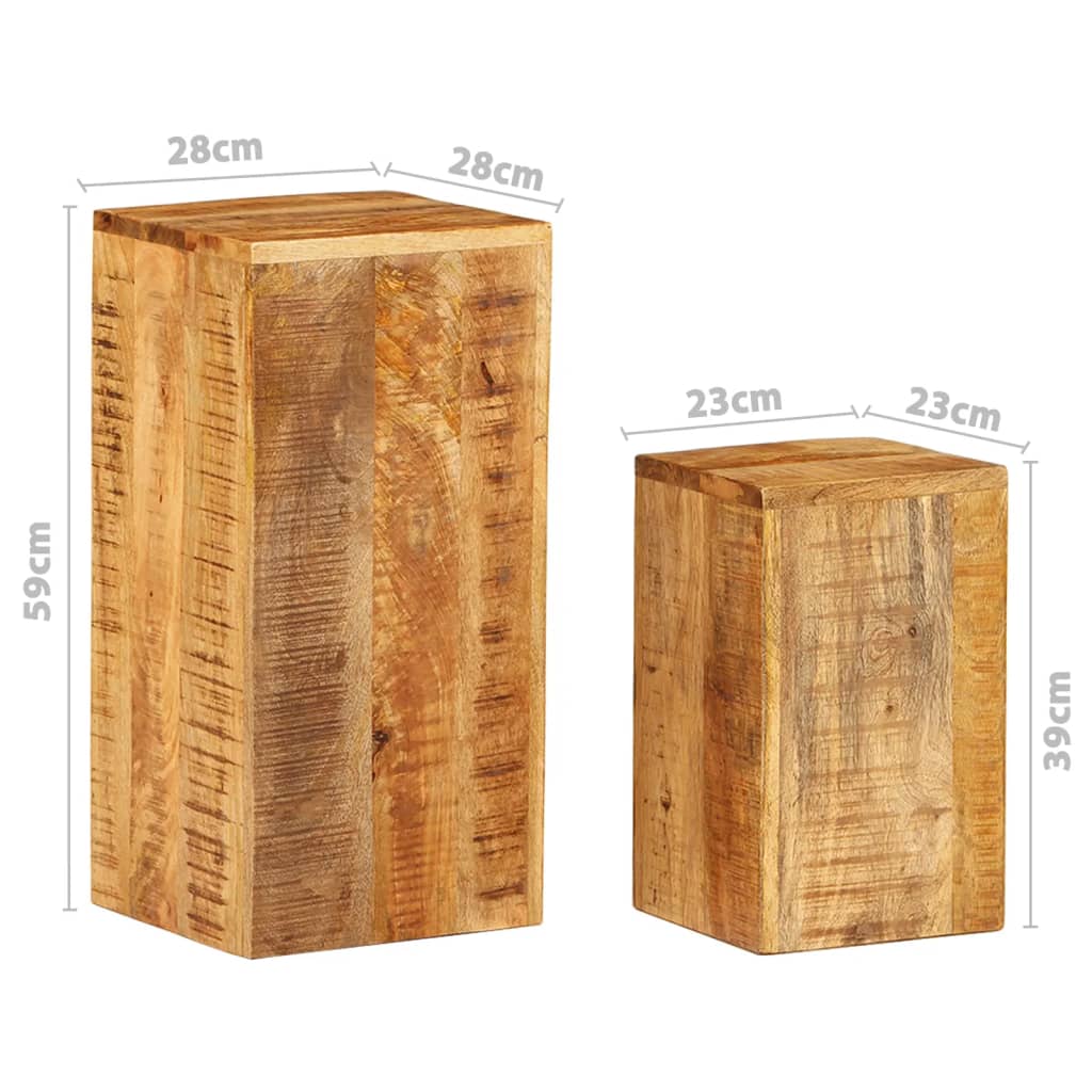 Suporturi Pentru Plante, 2 Buc., Lemn Masiv De Mango