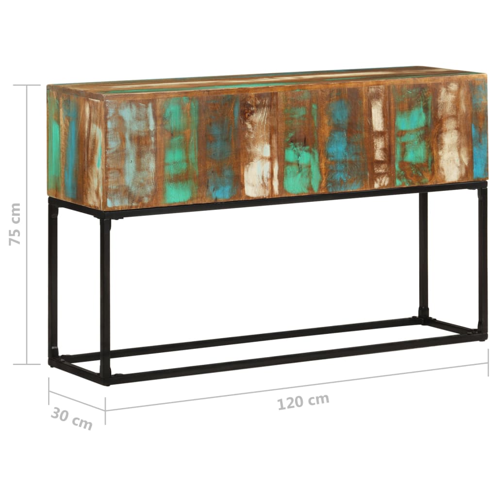 Masă Consolă, 120X30X75 Cm, Lemn Masiv Reciclat
