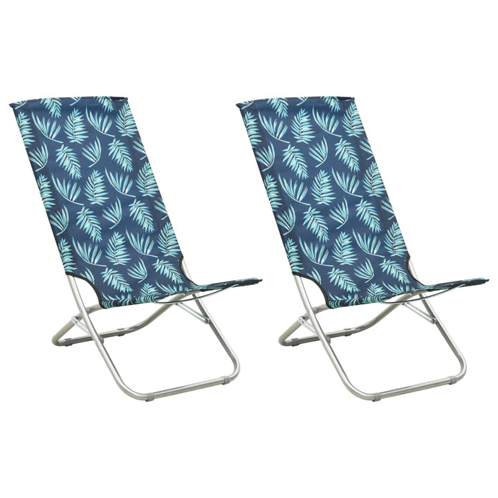 Scaune De Plajă Pliante, 2 Buc., , Material Textil