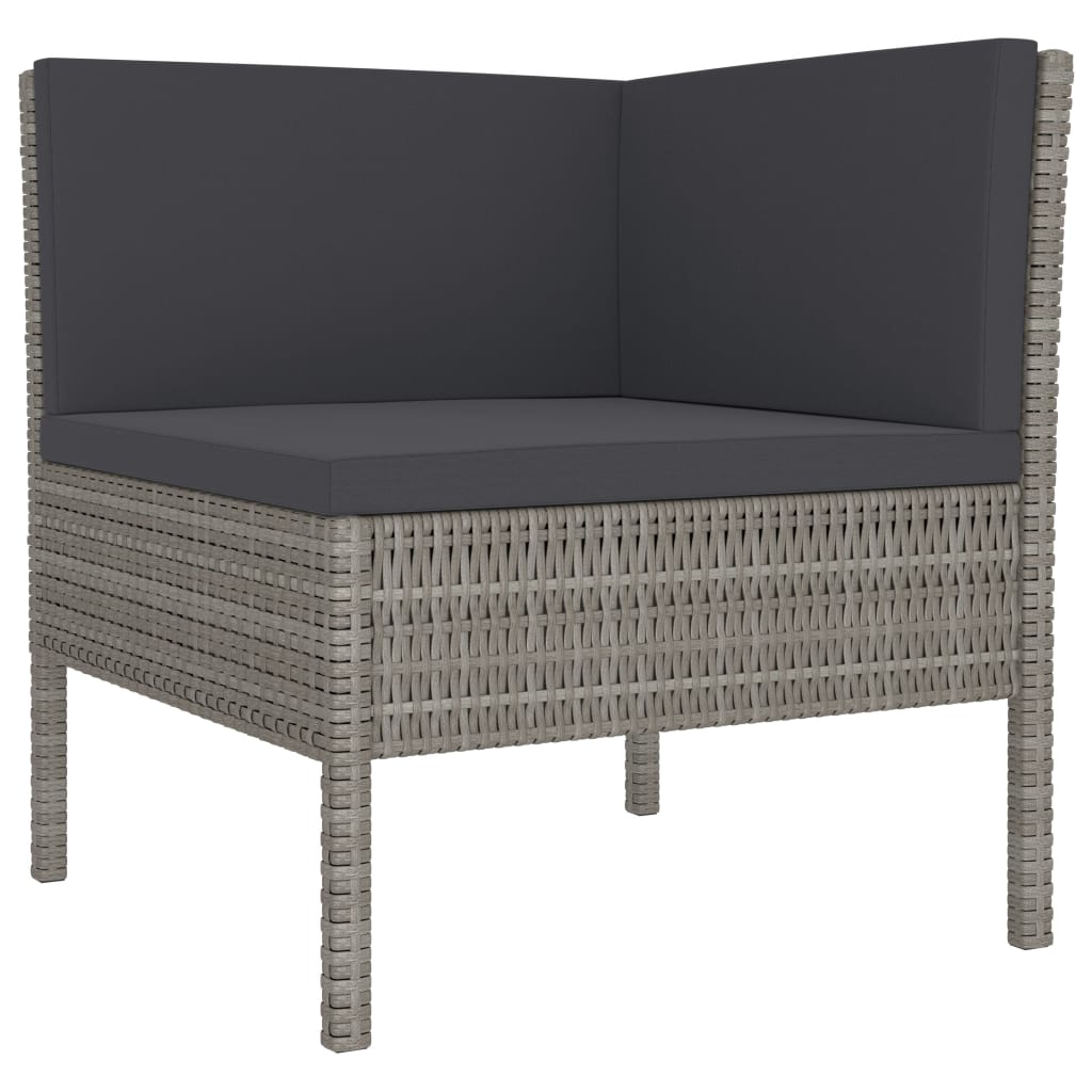 Set Mobilier De Grădină Cu Perne, 3 Piese, , Poliratan