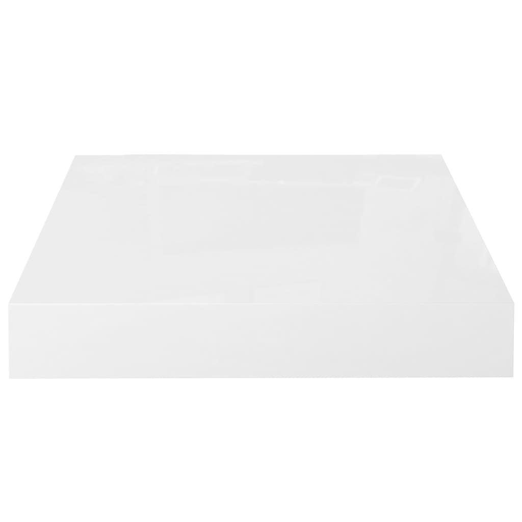 Rafturi De Perete, 4 Buc., Alb Extralucios, 23X23,5X3,8 Cm, Mdf Alb Foarte Lucios