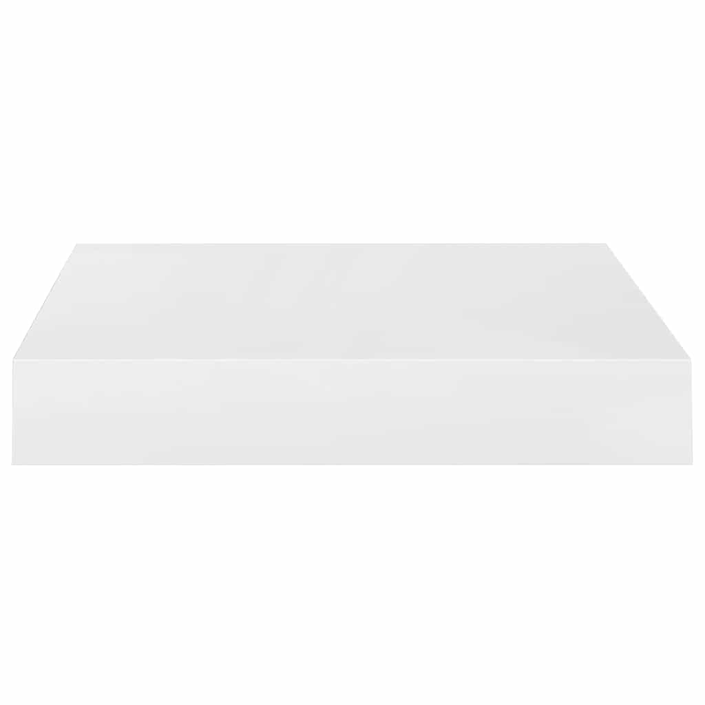 Rafturi De Perete, 4 Buc., Alb Extralucios, 23X23,5X3,8 Cm, Mdf Alb Foarte Lucios
