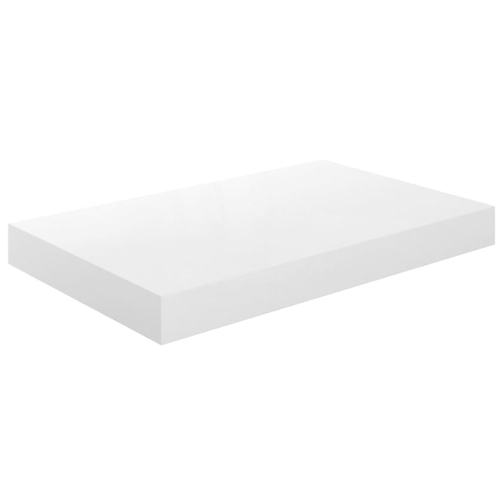Rafturi De Perete, 4 Buc., Alb Extralucios, 40X23X3,8 Cm, Mdf Alb Foarte Lucios
